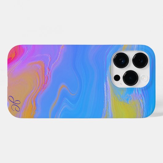 Abstracte acrylstroom - zomerpauzes Case-Mate iPhone case (Achterkant (horizontaal))