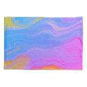 Abstracte acrylstroom - zomerpauzes kussensloop (Achterkant)