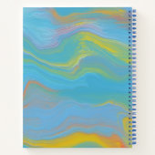 Abstracte acrylstroom - zomerpauzes notitieboek (Achterkant)