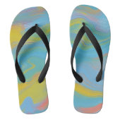 Abstracte acrylstroom - zomerpauzes teenslippers (Voetbed)