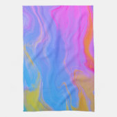 Abstracte acrylstroom - zomerpauzes theedoek (Verticaal)