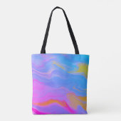 Abstracte acrylstroom - zomerpauzes tote bag (Achterkant)