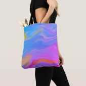 Abstracte acrylstroom - zomerpauzes tote bag (Dichtbij)