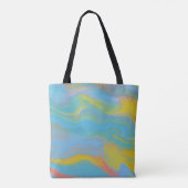 Abstracte acrylstroom - zomerpauzes tote bag (Achterkant)