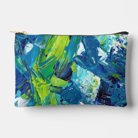 Abstracte acrylverf in blauw etui (Voorkant)