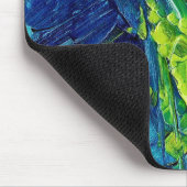 Abstracte acrylverf in blauw muismat (Hoek)