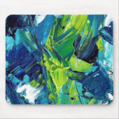 Abstracte acrylverf in blauw muismat (Voorkant)