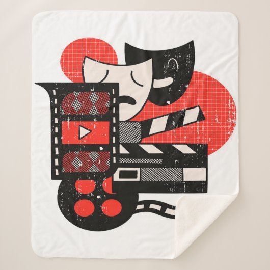 ABSTRACTE ACTIE | Lover Home Sherpa Deken (Voorkant)