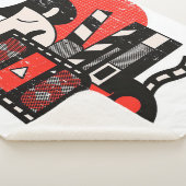 ABSTRACTE ACTIE | Lover Home Sherpa Deken (3/4)