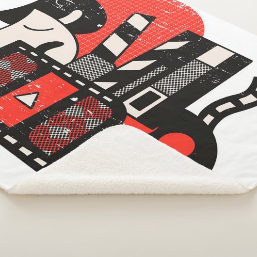 ABSTRACTE ACTIE | Lover Home Sherpa Deken (3/4)