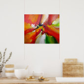 Abstracte actie schilderij poster (Keuken)