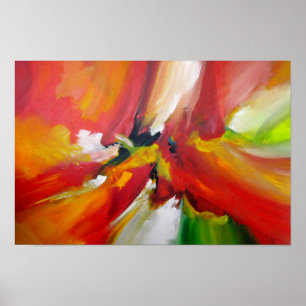 Abstracte actie schilderij poster