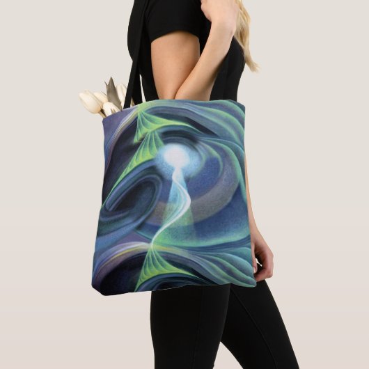 Abstracte activering tote bag (Dichtbij)
