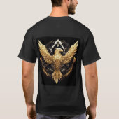 Abstracte Adelaar Spreidt Vleugels T-shirt (Achterkant)