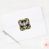 Abstracte Adelaar Spreidt Vleugels Vierkante Sticker (Envelop)