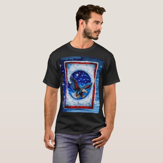 Abstracte adelaar t-shirt (Voorkant volledig)
