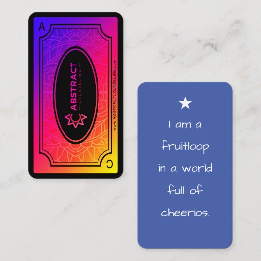 abstracte adviesverlening helder visitekaartje (Voorkant / Achterkant)