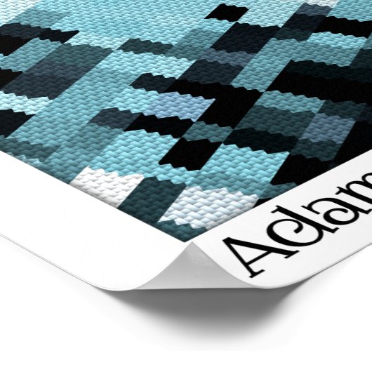 Abstracte afbeelding met canvas 8 x 10 afdrukken poster (Hoek)