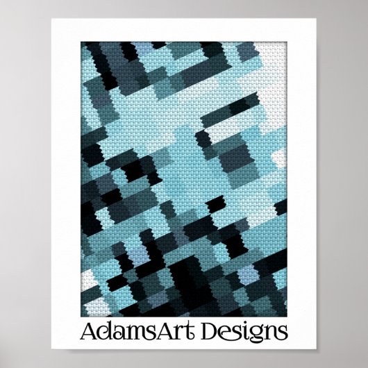 Abstracte afbeelding met canvas 8 x 10 afdrukken poster (Voorkant)