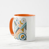 Abstracte afbeelding met geometrische vormen. mok (Voorkant links)