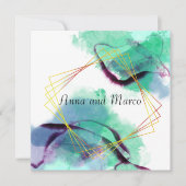 Abstracte afbeelding van alcoholinkt, uitnodiging (Voorkant)