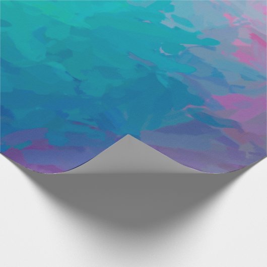 Abstracte afbeelding van de groene impressionistis cadeaupapier (Hoek)