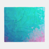 Abstracte afbeelding van de groene impressionistis fleece deken (Voorkant (Horizontaal))