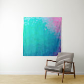 Abstracte afbeelding van de groene impressionistis wandkleed (In situ)