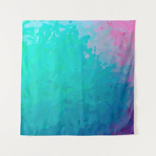 Abstracte afbeelding van de groene impressionistis wandkleed (Voorkant)