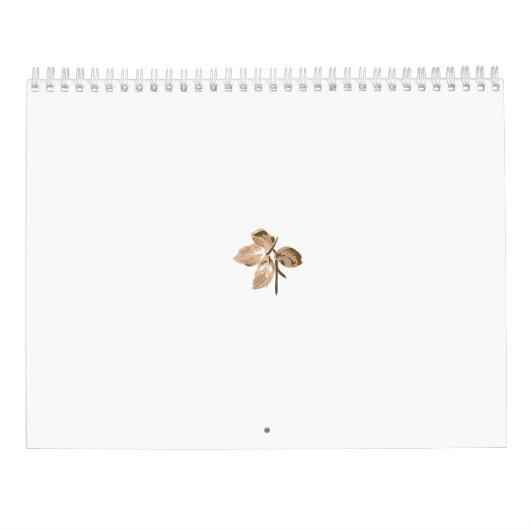 Abstracte afbeelding van een tak met lichtbeige kalender (Achterkant)