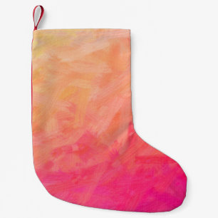 Abstracte afbeelding van het roze, gele bristle vi kleine kerstsok