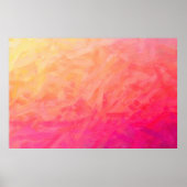 Abstracte afbeelding van het roze, gele bristle vi poster (Voorkant)