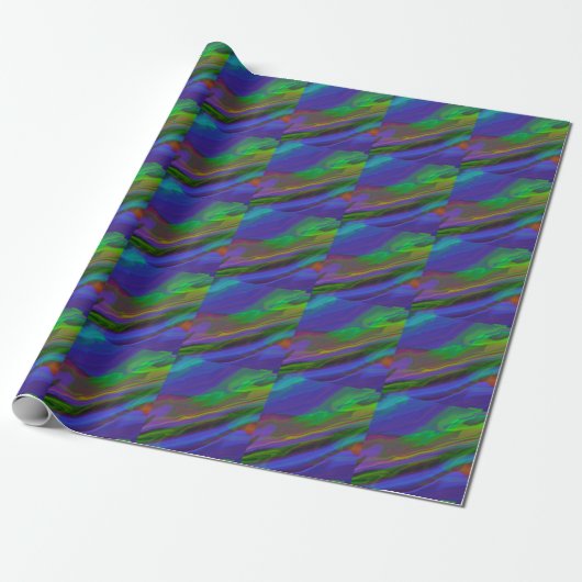 Abstracte afbeelding van marmer Kleurrijk geluid Cadeaupapier (Uitgerold)