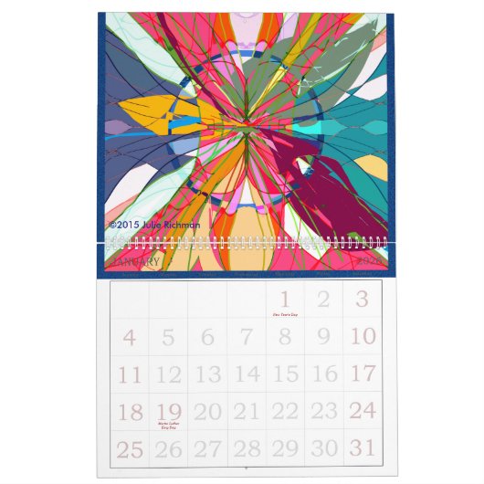 Abstracte Afbeeldingen Agenda Kalender (Jan 2026)