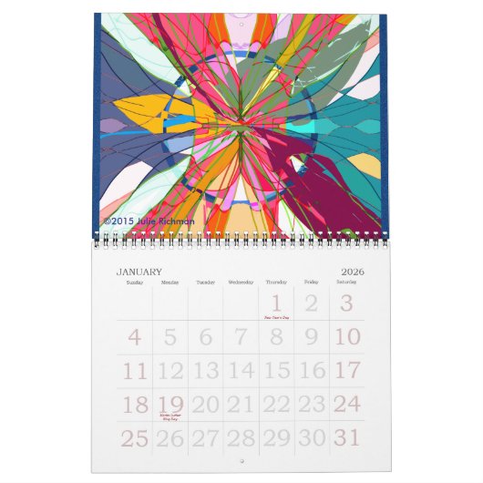 Abstracte Afbeeldingen Agenda Kalender (Jan 2026)
