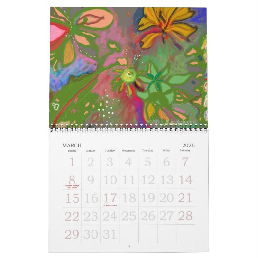 Abstracte Afbeeldingen Agenda Kalender (Mar 2026)