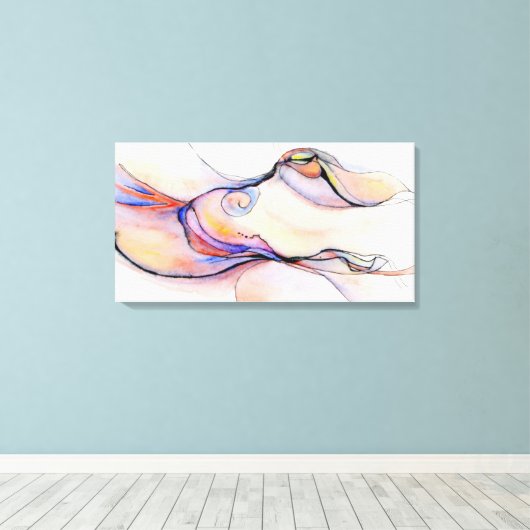 Abstracte Afbeeldingen: Amorphous Pleasure Canvas Afdruk (Insitu (Houten vloer))