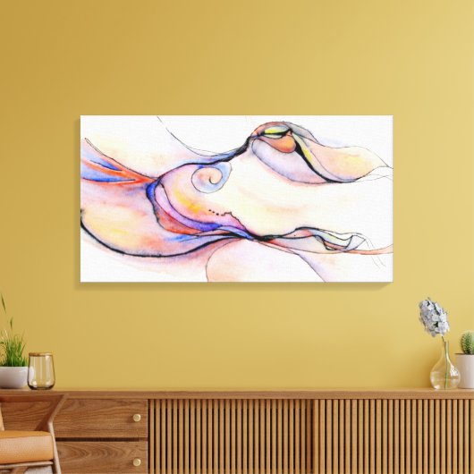 Abstracte Afbeeldingen: Amorphous Pleasure Canvas Afdruk (Insitu (Woonkamer))