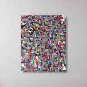 Abstracte Afbeeldingen: Cyber Pop Abstracte Fracta Canvas Afdruk (Voorkant)