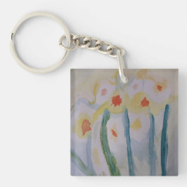 Abstracte afdichting acrylsleutelring sleutelhanger