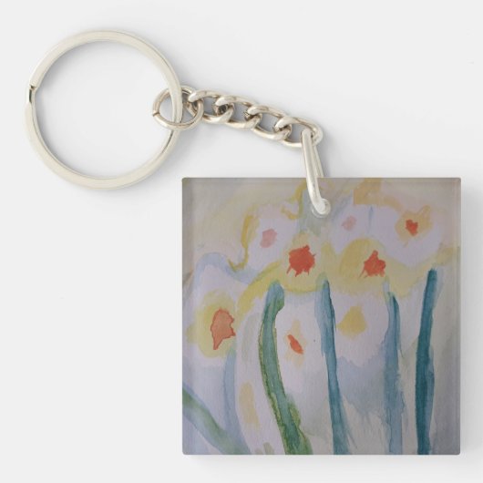 Abstracte afdichting acrylsleutelring sleutelhanger (voorkant)