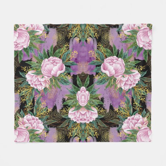 Abstracte afdruk fleece deken (Voorkant (Horizontaal))