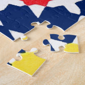 abstracte afdruk met sterren en x-es legpuzzel (Zijkant)