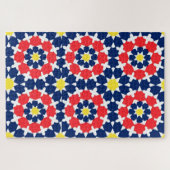 abstracte afdruk met sterren en x-es legpuzzel (Horizontaal)