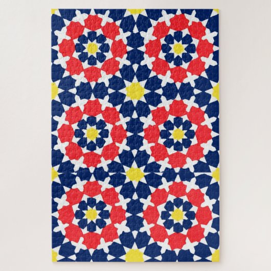 abstracte afdruk met sterren en x-es legpuzzel (Verticaal)