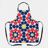 abstracte afdruk met sterren en x-es schort (Voorkant)