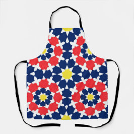 abstracte afdruk met sterren en x-es schort