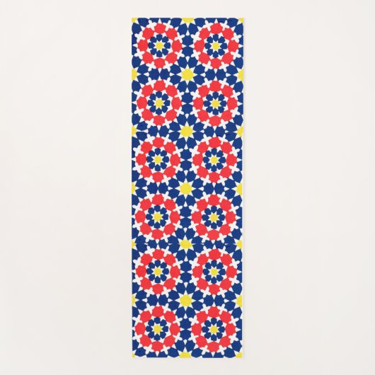 abstracte afdruk met sterren en x-es yogamat (Voorkant)