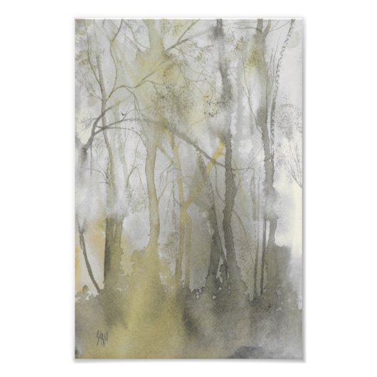 Abstracte afdruk van Amber Wilds-Waterverf (Voorkant)