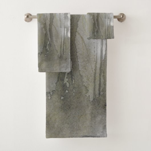 Abstracte afdruk van Amber Wilds-Waterverf Bad Handdoek (Insitu)